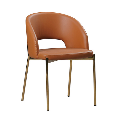 Gold Metal Legs Dining Chairs-FYC203