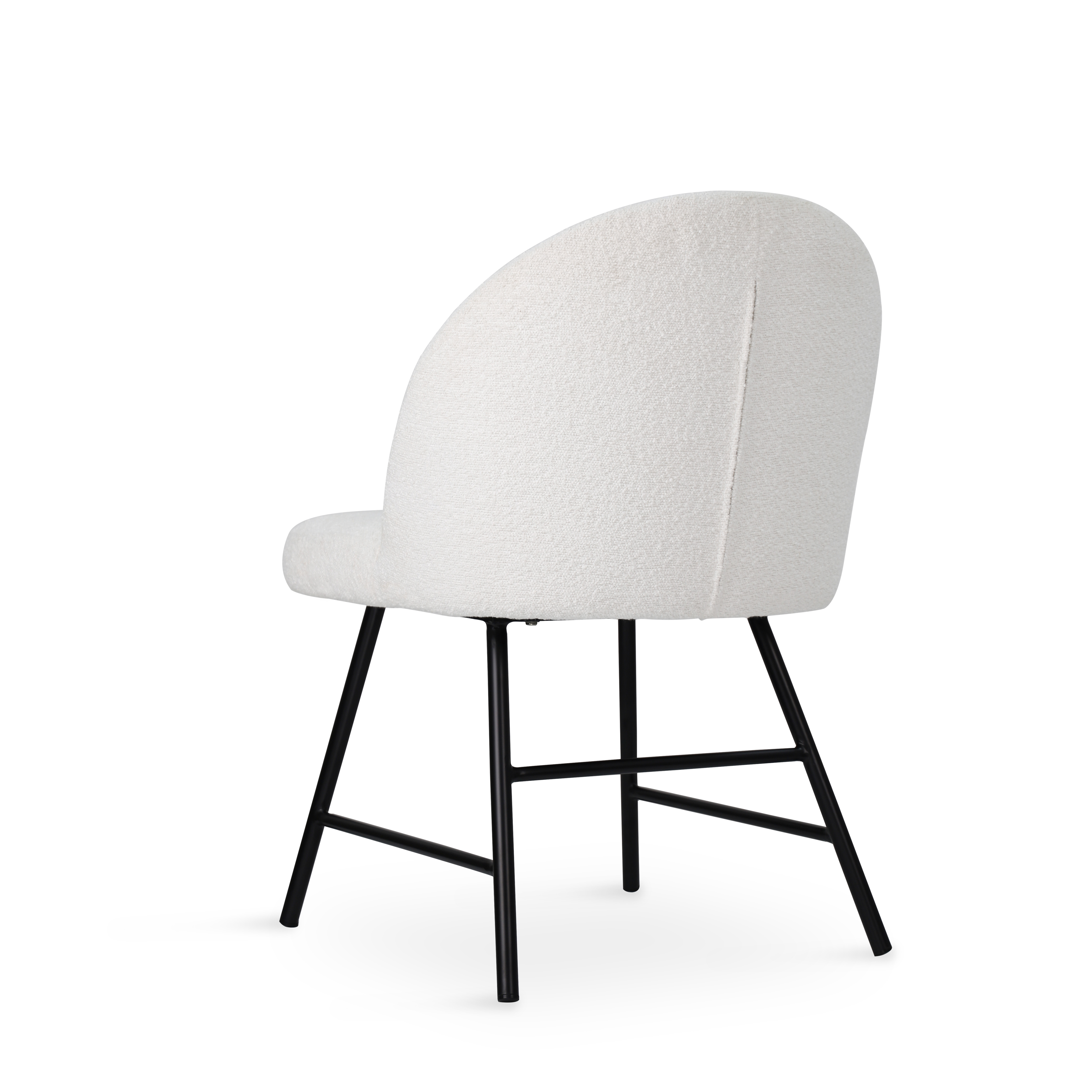 DC-2327 Stylish lamb wool metal Leg dining chair or living room chair