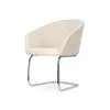 DC-2262 Suede effect fabric chromed  metal Leg dining chair living room chair