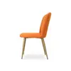 DC-2277 Golden  metal Leg linen dining chair or living room chair