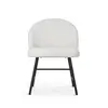 DC-2327 Stylish lamb wool metal Leg dining chair or living room chair