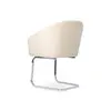 DC-2262 Suede effect fabric chromed  metal Leg dining chair living room chair