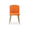 DC-2277 Golden  metal Leg linen dining chair or living room chair