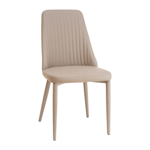Metal Leg Leather Dining Chair-FYC026