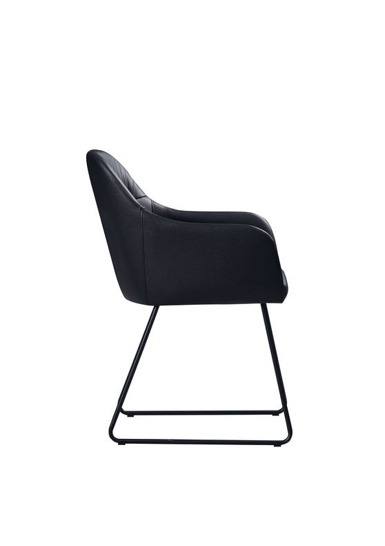 Leather And Iron Dining Chair-CYC334