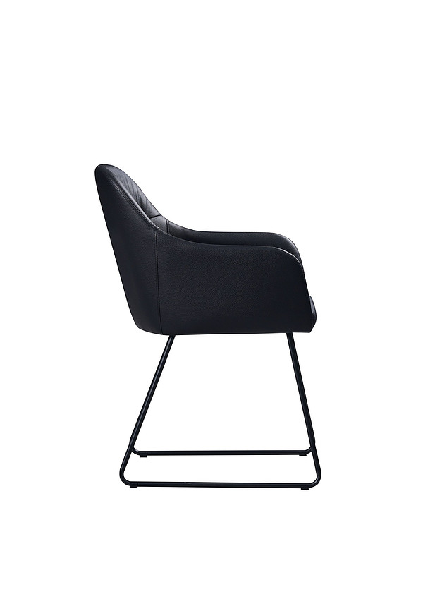 Leather And Iron Dining Chair-CYC334
