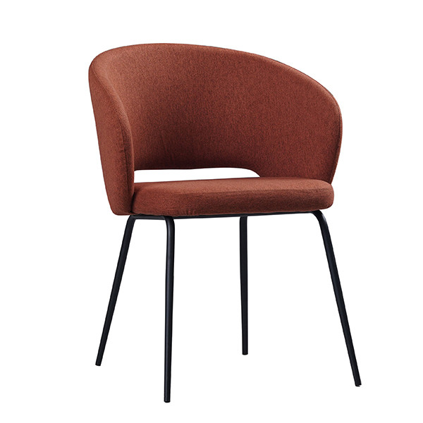 upholstered dining chair with black legs-LYC358