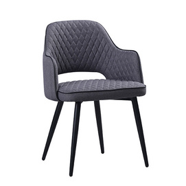 grey dining chairs leather-FYC093