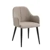 fabric dining chairs with black metal legs--FYC207