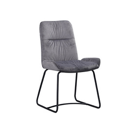 velvet dining chair metal legs--FYC339