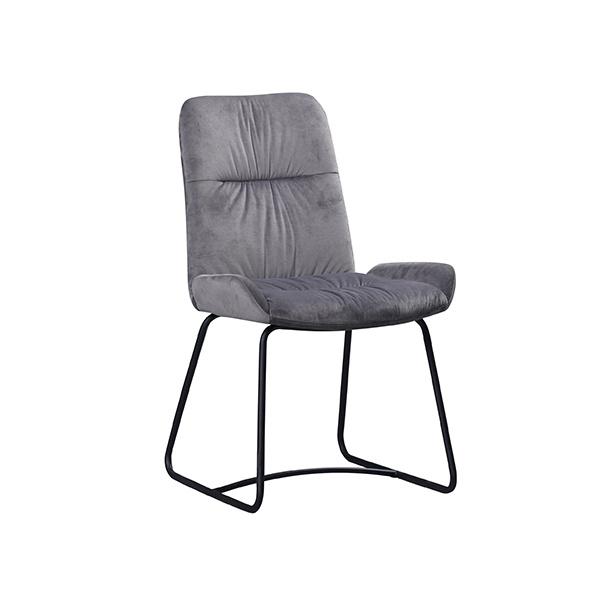 velvet dining chair metal legs--FYC339