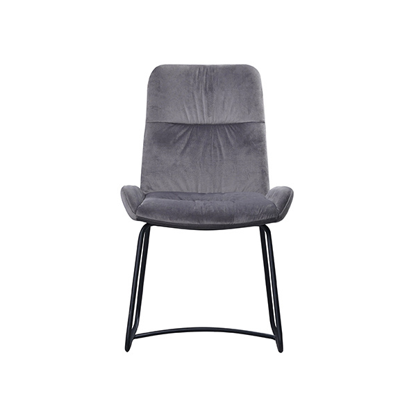 velvet dining chair metal legs--FYC339