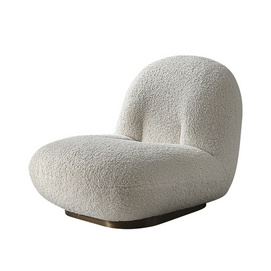 boucle fabric swivel chair