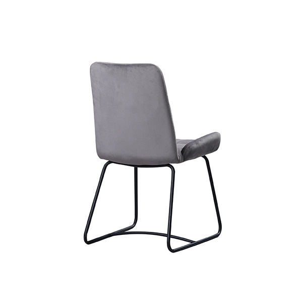 velvet dining chair metal legs--FYC339