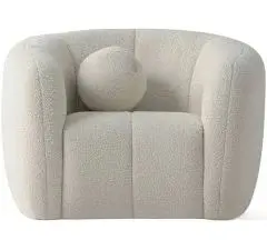 boucle fabric clubchair