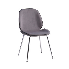 Grey Chrome Dining Chairs--FYC083