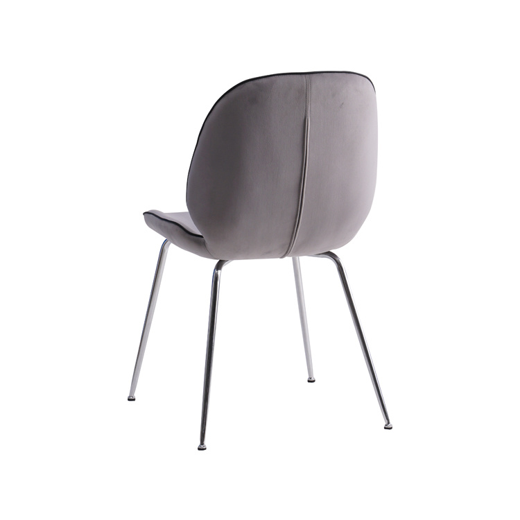 Grey Chrome Dining Chairs--FYC083