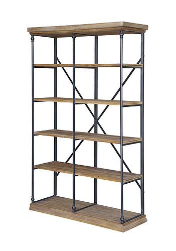 La Salle Metal and Wood Bookshelf