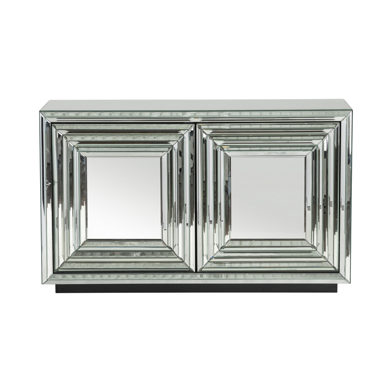 Millenium 2 Door Mirrored Cabinet