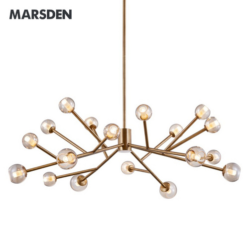 modern decorative brass glass chandelier