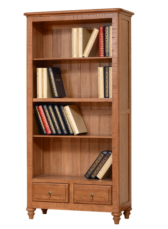 European style rustick oak bookcase cabient