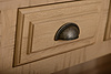 European style rustick oak and grey wash body bedside table / nightstand
