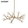 modern decorative brass glass chandelier