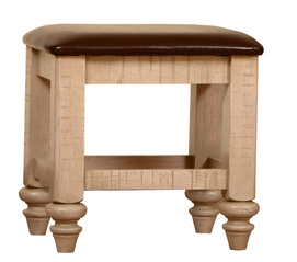 European style rustick oak and grey wash body dressing stool
