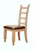 European style rustick oak and grey wash body dining chair