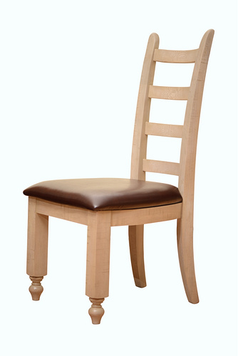 European style rustick oak and grey wash body dining chair