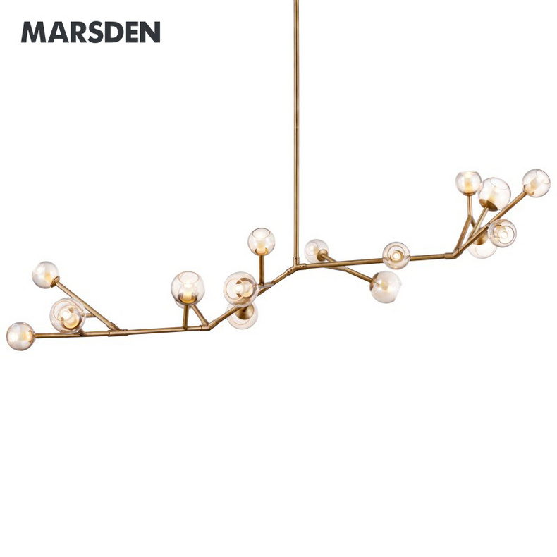modern decorative brass glass chandelier