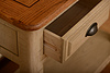European style rustick oak and grey wash body drawer chest