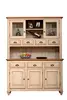 European style solid wood grey wash large sideboard top and base