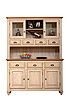 European style solid wood grey wash large sideboard top and base