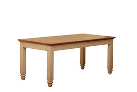 European style rustick oak and grey wash body dining table