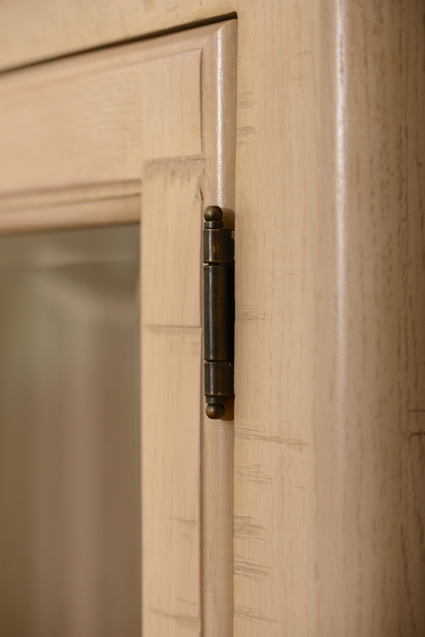 European style rustick oak and grey wash body 2 door wardrobe