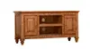 European style solid wood grey wash TV stand Cabient