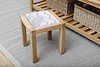 2021 New Design Modern Stye Natural Solid Oak Stool with Soft Fabric Cushion  for Living room furniture