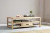 2021 New Design Modern Stye Natural Solid Oak Coffee Table with Drawer for Living room furniture
