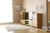 2021 New Design Modern Stye Natural Solid Oak TV Stand Cabinet with 2 Drawers Each Side  for Living room furniture