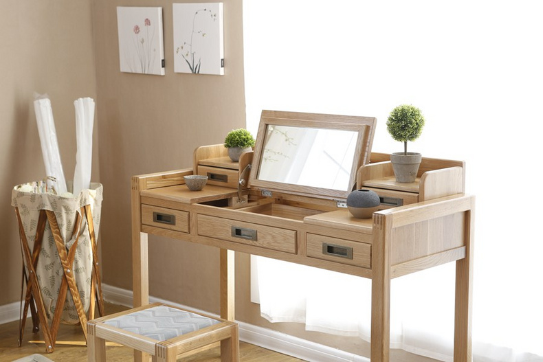 2021 New Design Modern Stye Natural Solid Oak Study Desk for Home furniture