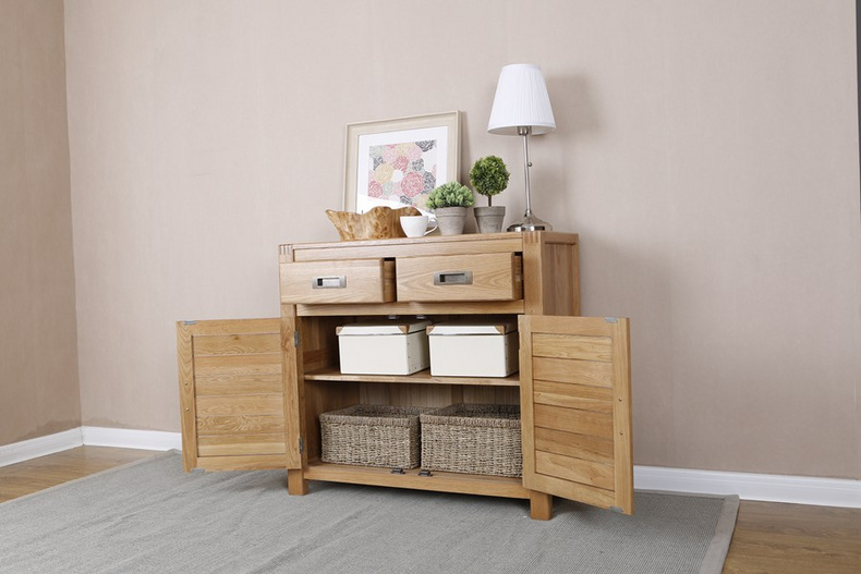 2021 New Design Modern Stye Natural Solid Oak Small Sideboard for Bedroom furniture