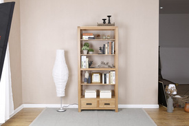 2021 New Design Modern Stye Natural Solid Oak Bookshelf for Home furniture