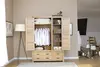 2021 New Design Modern Stye Natural Solid Oak Trigonal Wardrobe for Bedroom furniture
