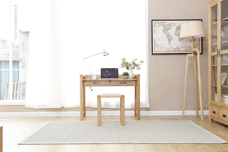 2021 New Design Modern Stye Natural Solid Oak Desk for Home furniture