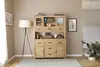 2021 New Design Modern Stye Natural Solid Oak Large Sideboard Cabinet  for Home furniture