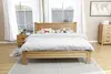 2021 New Design Modern Stye Natural Solid Oak Double Bed for Bedroom furniture