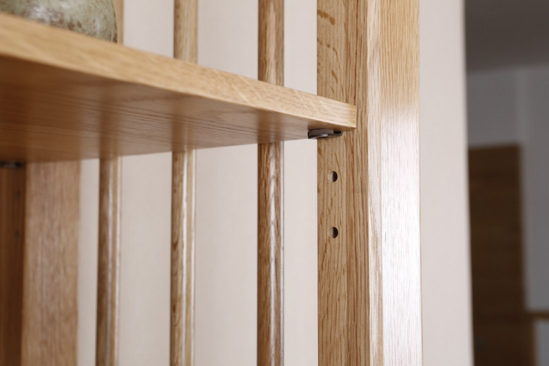 2021 New Design Modern Stye Natural Solid Oak Bookshelf for Home furniture