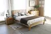2021 New Design Modern Stye Natural Solid Oak Kingsize Bed for Bedroom furniture