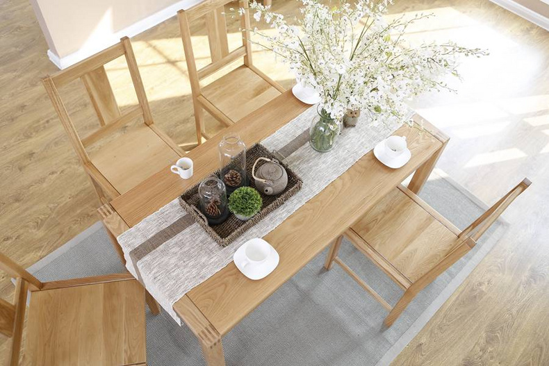 2021 New Design Modern Stye Natural Solid Oak Dining Table for Dining room furniture